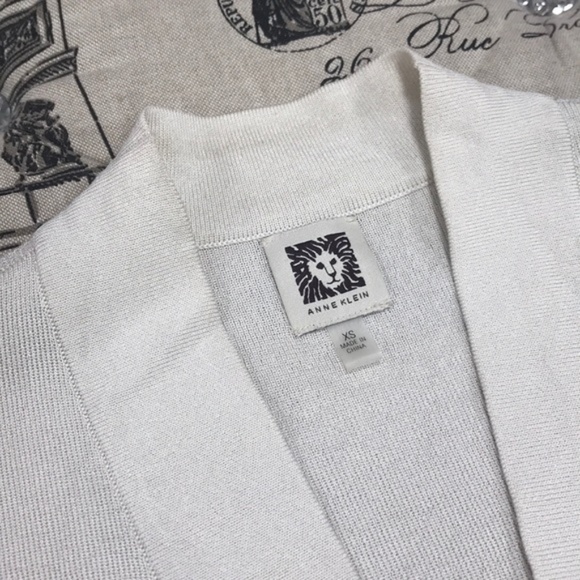 Anne Klein Open Front 2-Pocket Knit Cardigan - Picture 2 of 8